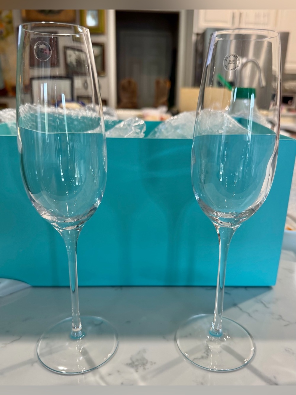 Tiffany & Co. Champagne Flute Set of 2 Includes Tiffany & Co Box